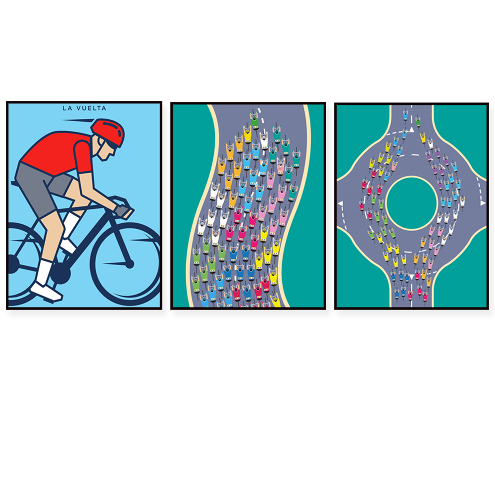 Mountain Biking Europe - Póster decorativo para el hogar y